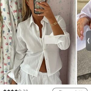 Djerf Avenue Little Shirt White in S